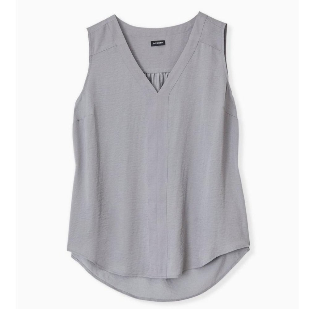 Torrid Frost Gray Charmeuse Tank Size 1 (1X - 14/16)